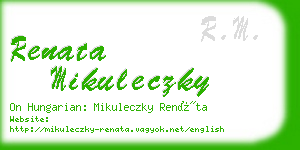 renata mikuleczky business card